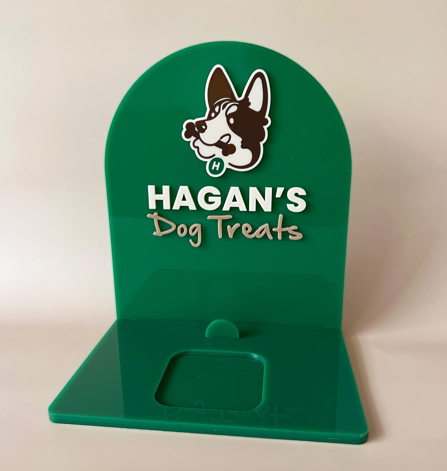 Custom Acrylic Logo Business Stand with Square Holder Slot