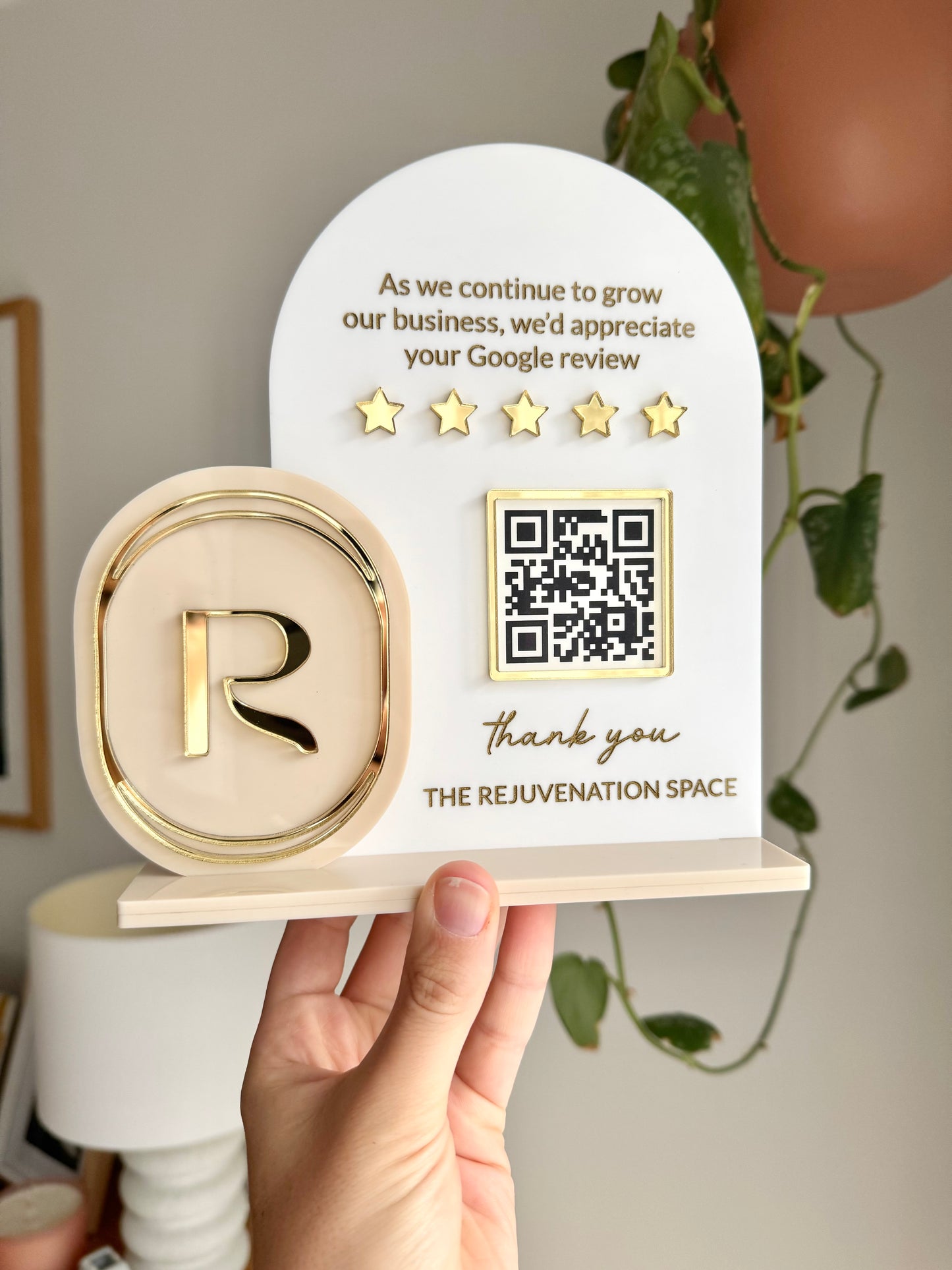 Deluxe Custom Acrylic Review Sign