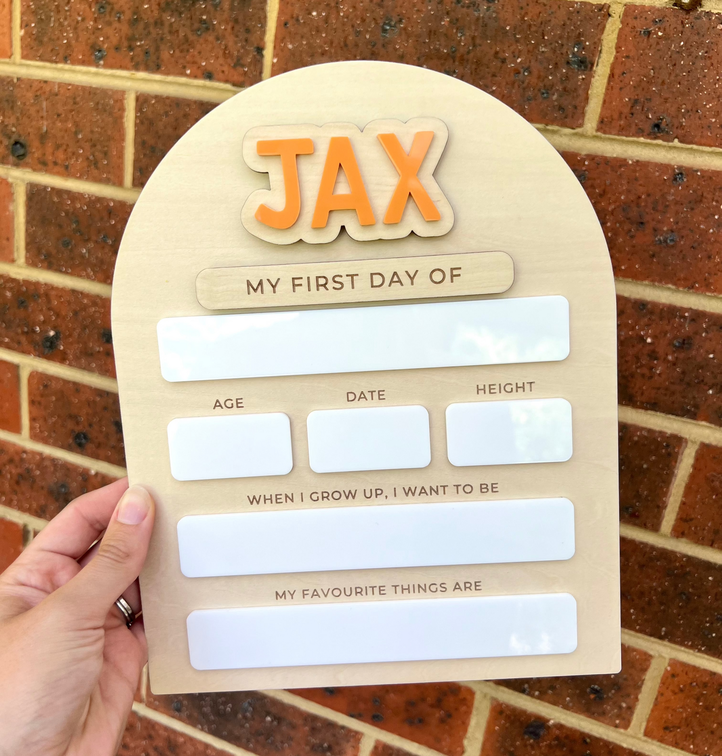 Personalised First / Last Day Board - Large
