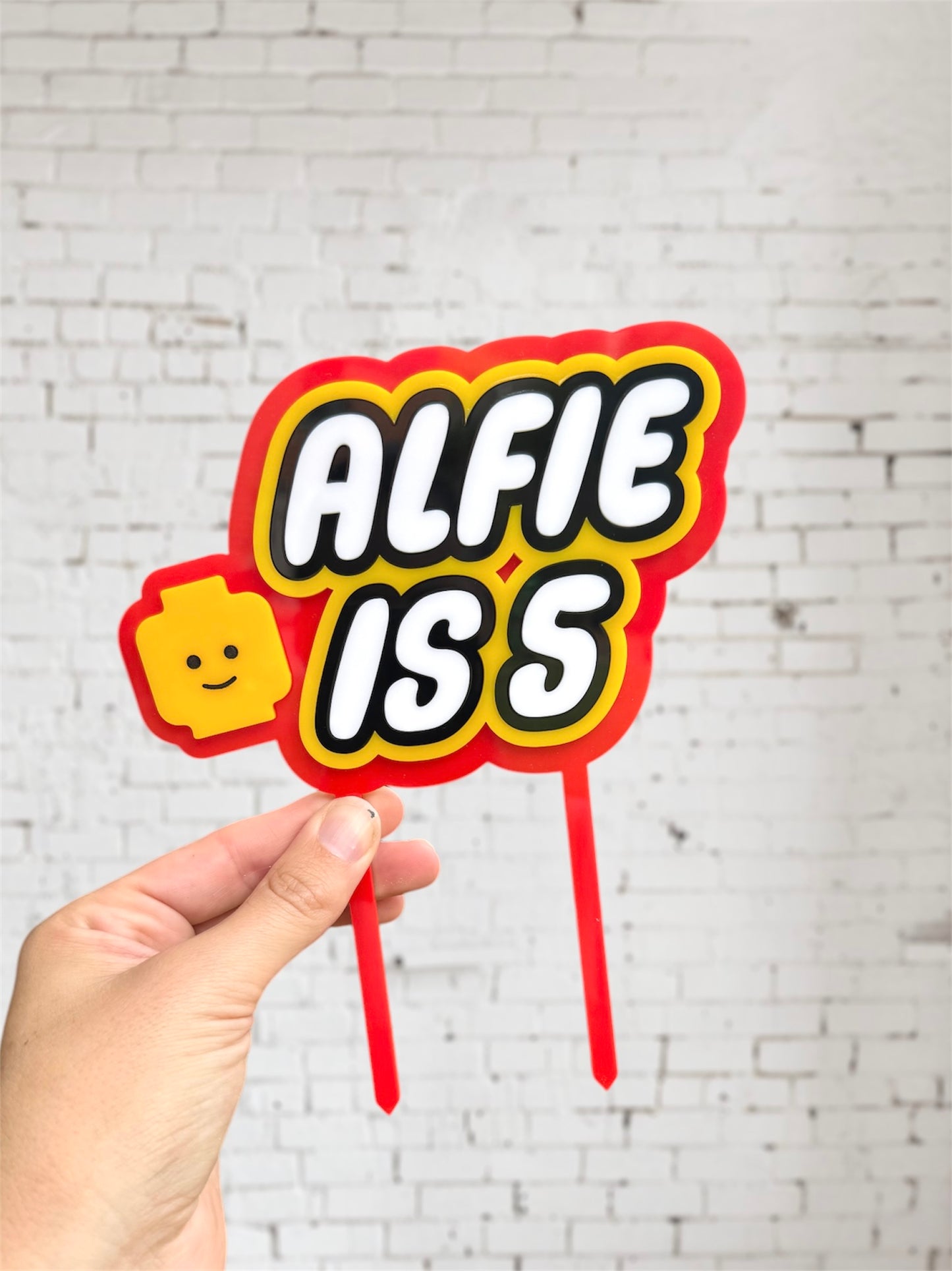 Brick Man Cake Topper