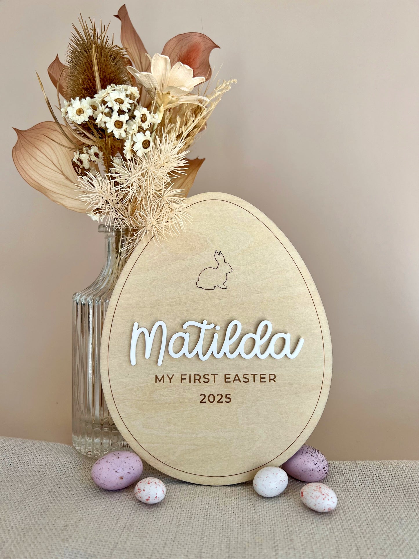 'My First Easter' Personalised Egg Plaque
