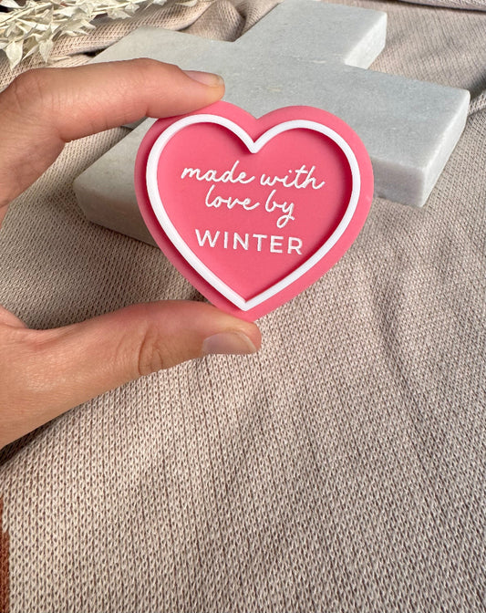 ‘MADE WITH LOVE BY’ PERSONALISED KIDS ARTWORK MAGNET