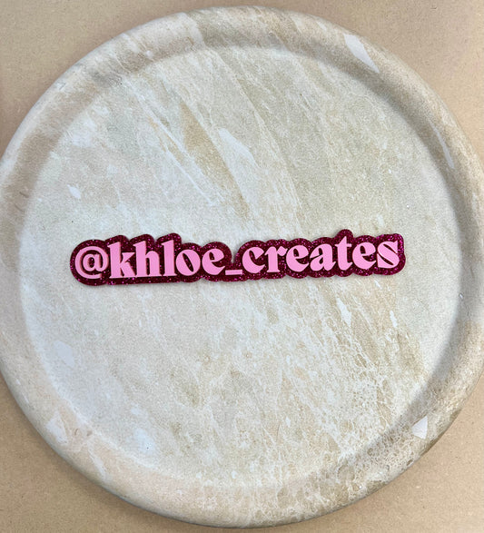 Acrylic Business Name Social Media Watermark