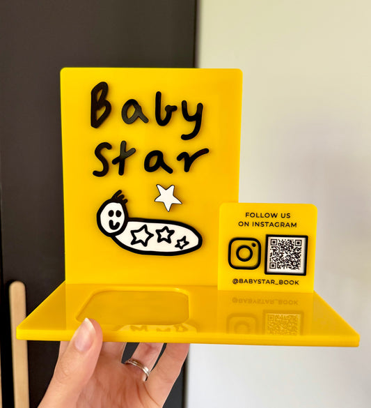 Custom Acrylic Business Stand with QR Code Insert and Square Reader Holder