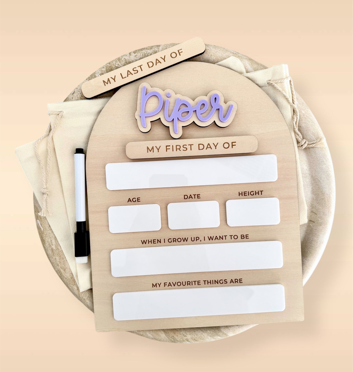 Personalised First / Last Day Board - Large
