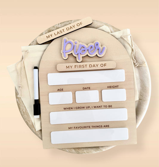 Personalised First / Last Day Board - Large