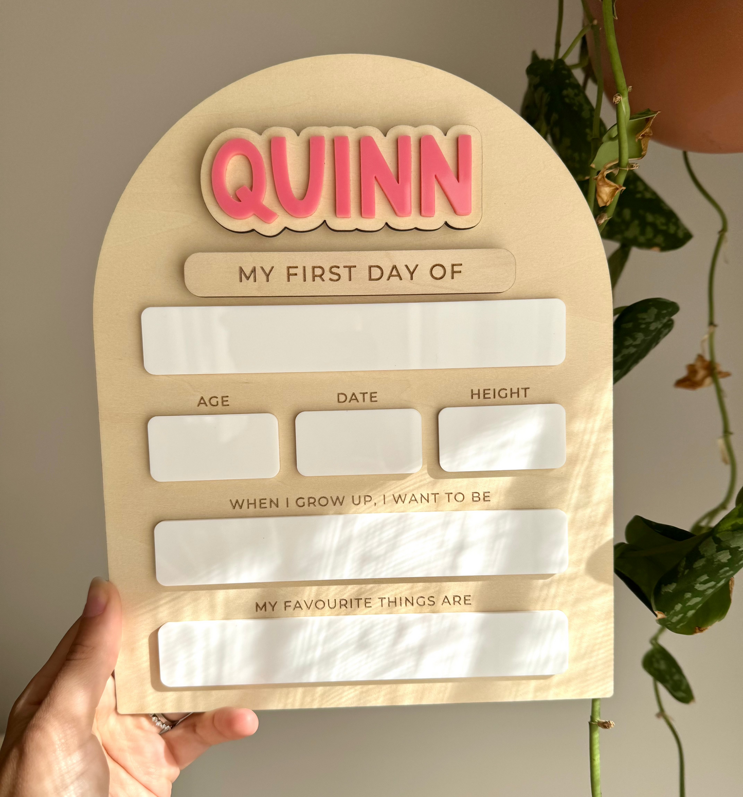 Personalised First / Last Day Board - Large