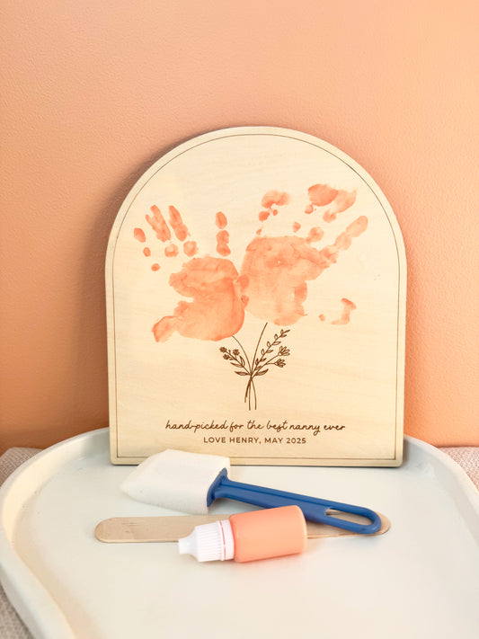 PERSONALISED FLOWER HAND PRINT BOARD KIT