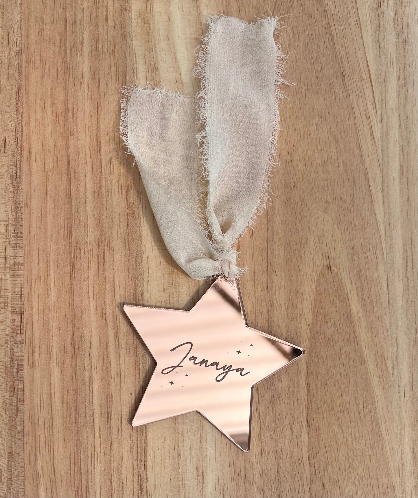 Personalised Mirror Acrylic Star Ornament