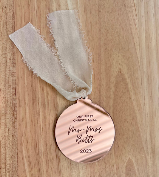 Our First Christmas Married Christmas Ornament