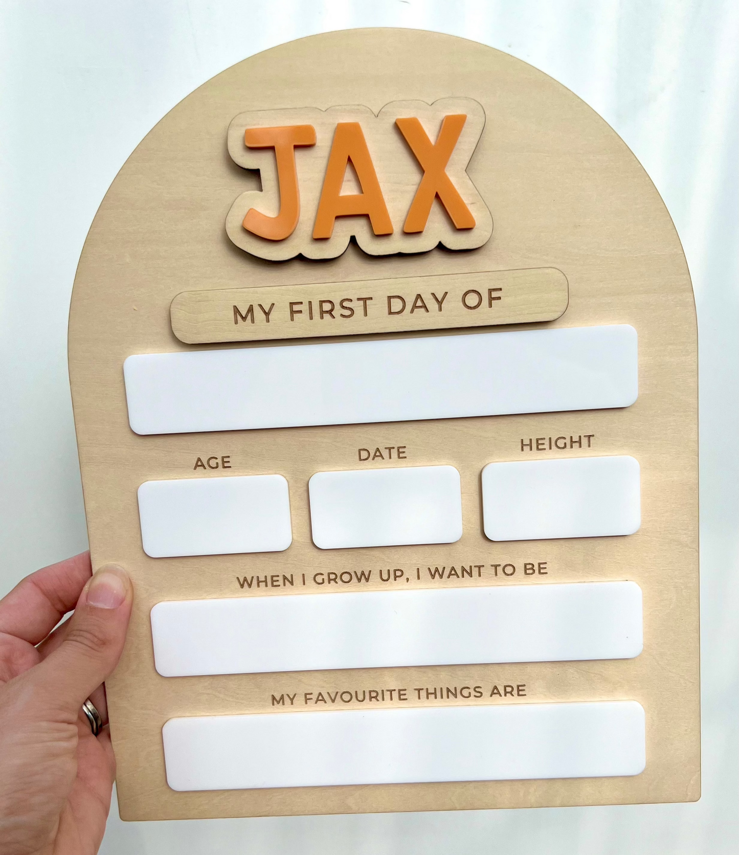 Personalised First / Last Day Board - Large