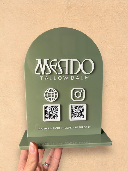 Custom Acrylic Double QR Sign