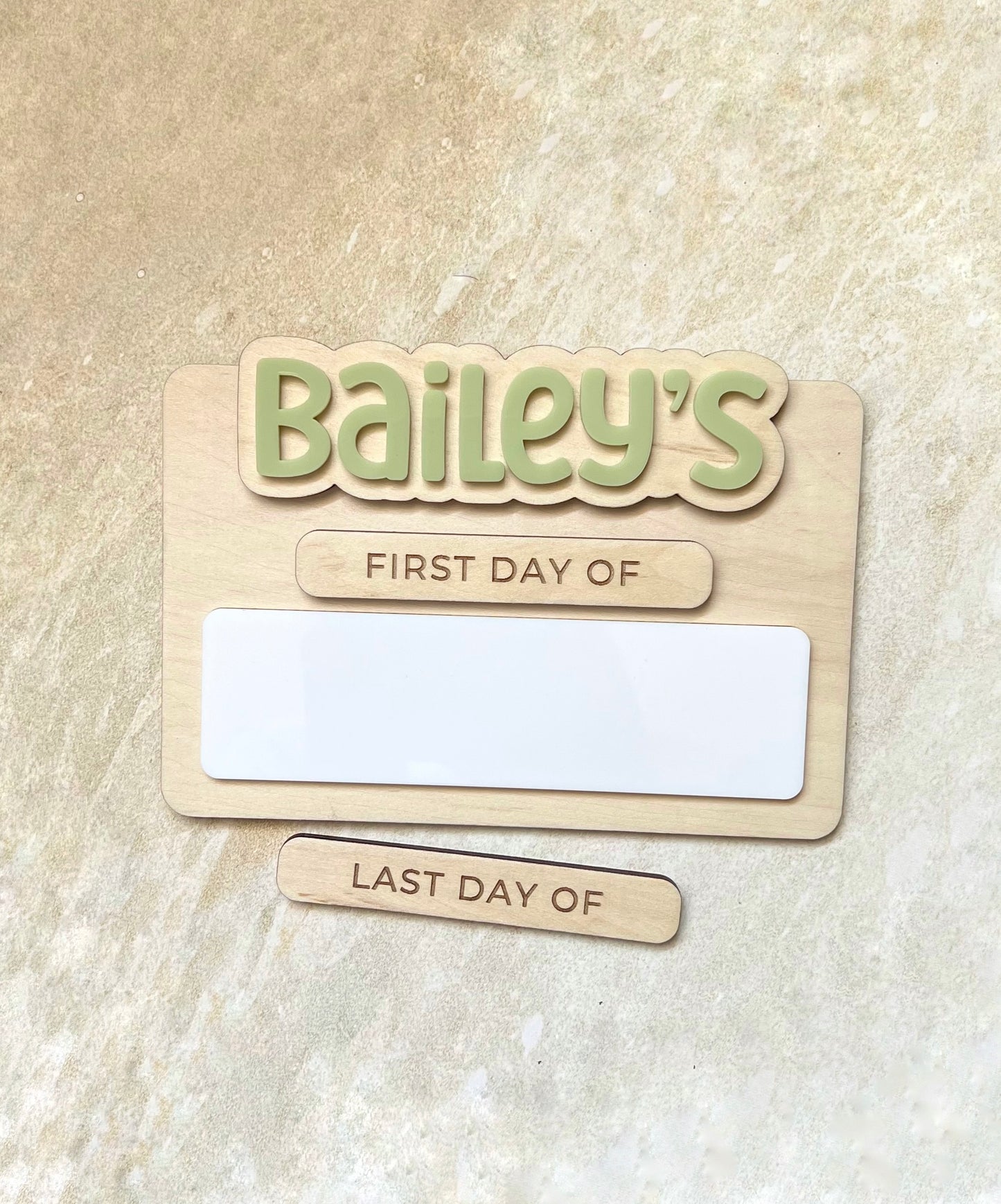 Personalised First / Last Day Board - Mini