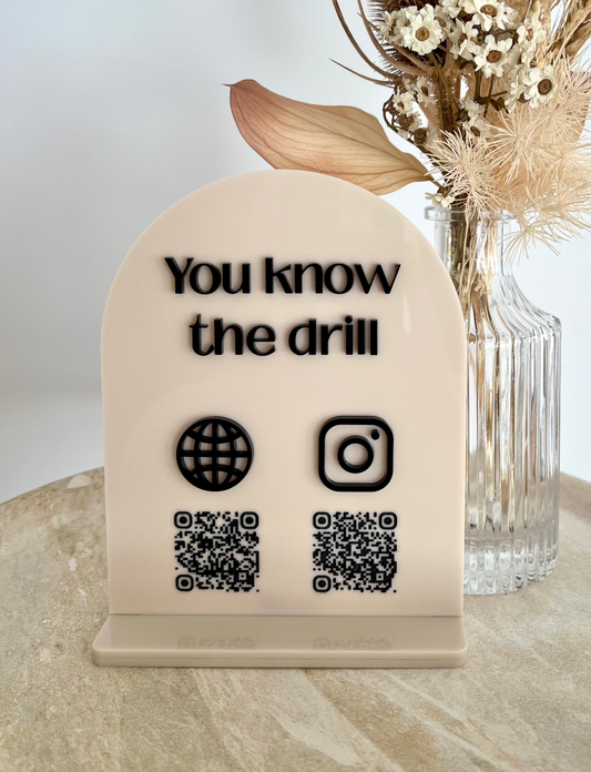 Custom Acrylic QR Sign - Mini