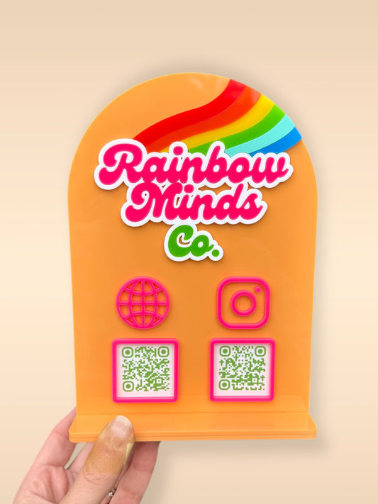 Custom Acrylic QR Sign - Small